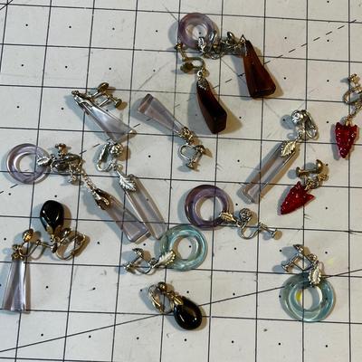 Glass and or Manufactured Earrings Vintage