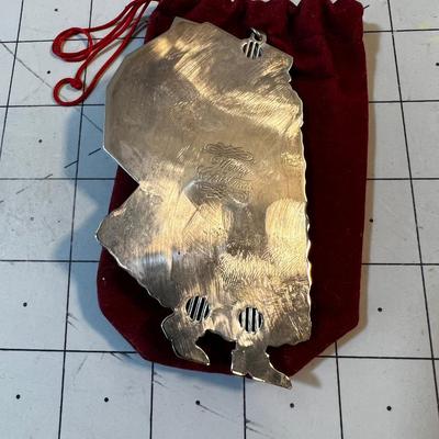 Silver Santa Claus Pendent or Ornament 