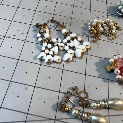 Grouping of Clip on Earrings, Vintage 