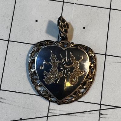 Sterling Silver Siam Pendant 