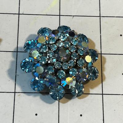 2 Cut Glass Pins VINTAGE