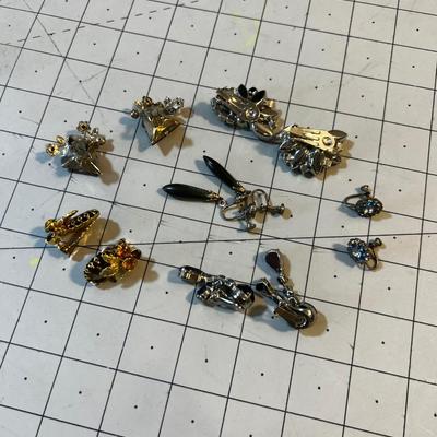 Group of Clip on and Screw Back Earrings. 