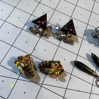 Group of Clip on and Screw Back Earrings. 