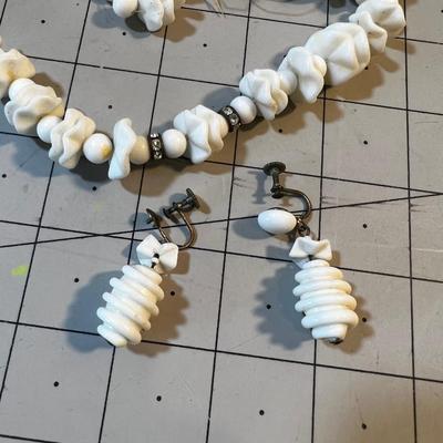 VINTAGE! Hand Blown Glass. White