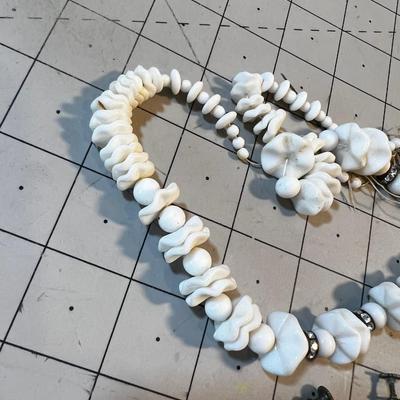 VINTAGE! Hand Blown Glass. White