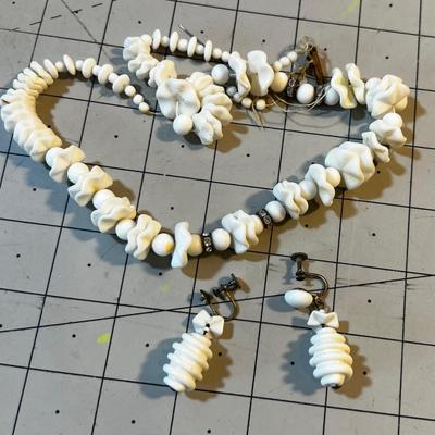 VINTAGE! Hand Blown Glass. White