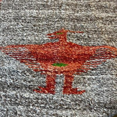 Thunder Bird Rug with Red Border