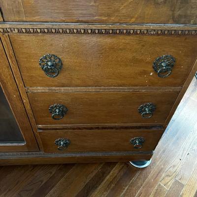 OAK - Secretary Antique 