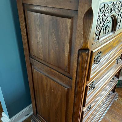 Oak Highboy Dresser Chest of Drawers , by Link-Taylor