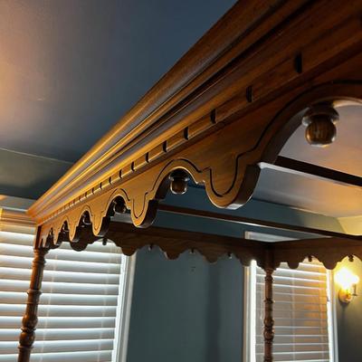 Oak 4 Poster Canopy Bed Double Full Size Link-Taylor