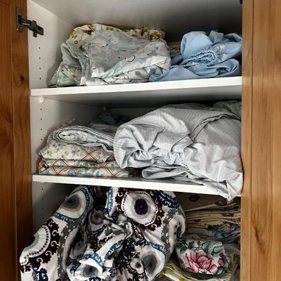 Closet full of full size used Sheets
