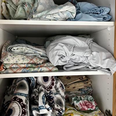 Closet full of full size used Sheets