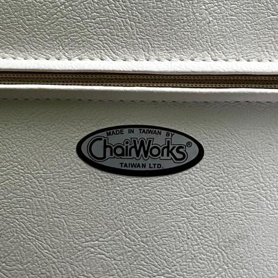 Chair Works Lounge Chair with ottoman WHITE Leather 