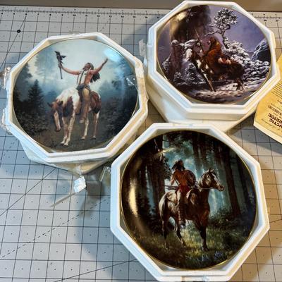 Native American Warrior Plates (3) 