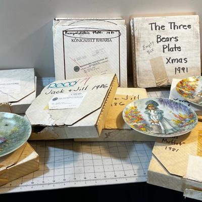 Fairy Tale Plates: Jack & Jill, Miss Muffet etc. (12 Plates total