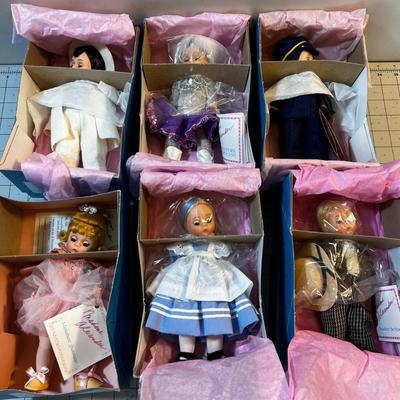Madam Alexander Dolls (6) 6 " Tall: Alice, Ashley, Rhett etc.   NEW in the box. 
