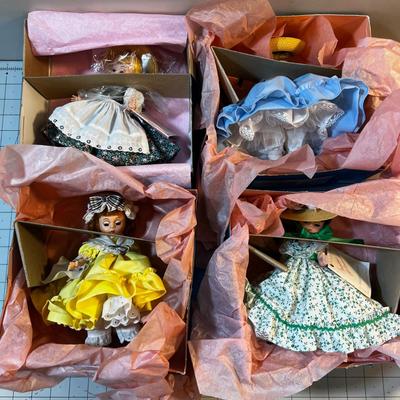 Madam Alexander Dolls (4) 8 " Tall: Heidi, Betty Blu, Curly Locks, Scarlet NEW in the box. 