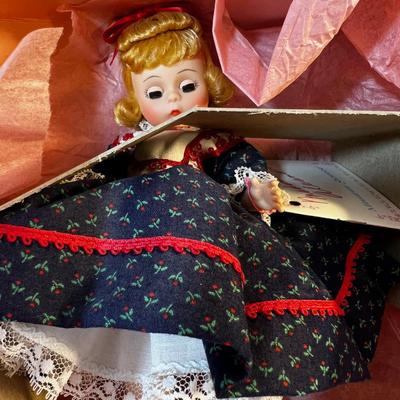 Madam Alexander Dolls (4) 7 " Tall: Bride, Gisele, Mother Goose and Dolly,  NEW in the box. 