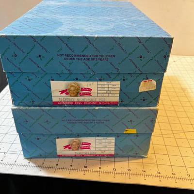 Madam Alexander Dolls (2) 14" Tall Dorthey with Toto & Florence Nightingale  NEW in the box. 