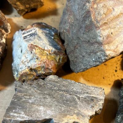 Box of Rocks; Obsidian, Petrified, Pyrite(MONEY Rock), Wonder stone. 