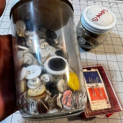 Button, Needles and Pin Cushions