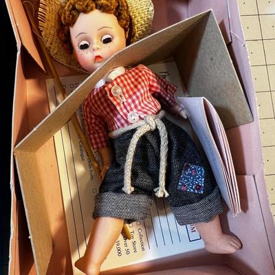 Madam Alexander Dolls (6) 6 " Tall: Rhett, Ashely, Groom, Nurse, Cheerleader and Huckleberry Finn  NEW in the box. 