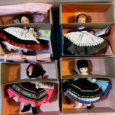 (4) Madam  Alexander Country Dolls 7": Sardinia, Yugoslavia, Romania, Demark, 