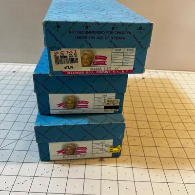 Madam Alexander Dolls (3) 10" Tall Flapper, Daisy & Marta  NEW in the box. 