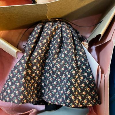 Madam Alexander Dolls (4) 7 " Tall: Tom Sawyer,  Black Forest, Mother Hubbard English Guard,   NEW in the box. 