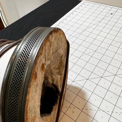 Pair of Ceramic Lamps with Green Leaf Motif