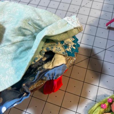 Polly Pockets, Troll Dolls in round Vinal Case. 