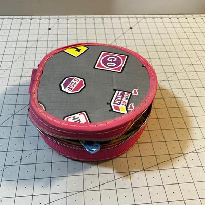 Polly Pockets, Troll Dolls in round Vinal Case. 