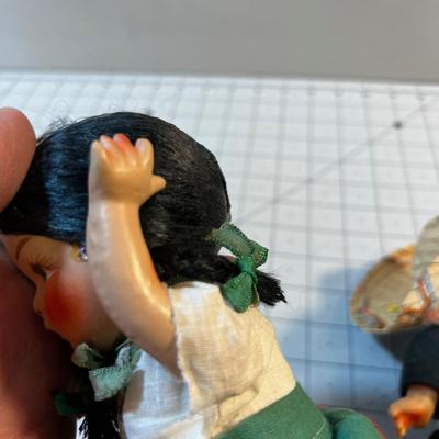 2 Mexican Dolls Boy and Girl Clay Material 