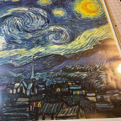 Framed Under Glass  Poster of Van Gough STARRY NIGHT