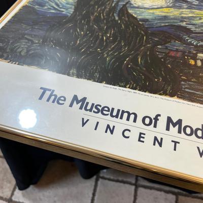 Framed Under Glass  Poster of Van Gough STARRY NIGHT