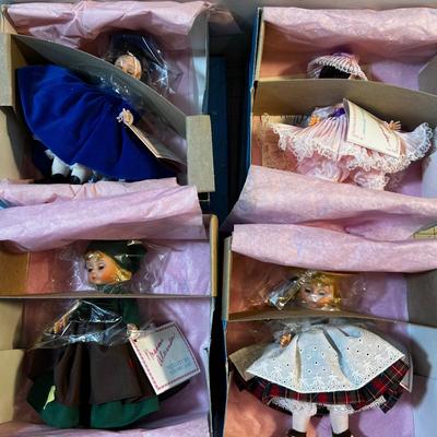4- MADAME Alexander Dolls 7" Bonnie Blue, Poor Cinderella, McGuffey Anna, Little Migs