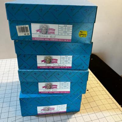 4- MADAME Alexander Dolls 7" Bonnie Blue, Poor Cinderella, McGuffey Anna, Little Migs