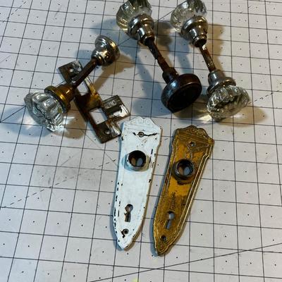 Antique Door Hardware, Cool Deco Plates (Pair) 