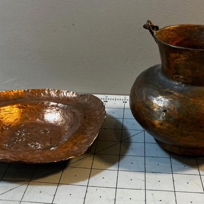 2 Hammer Copper Pieces 