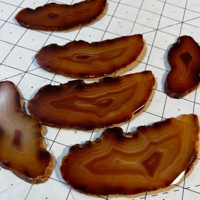 Polished Rock Slices Rust Color Slices 