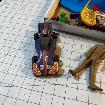 Vintage Toys: Car, Cowboy, Robot, Baseball 