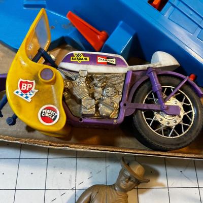 Vintage Toys: Car, Cowboy, Robot, Baseball 