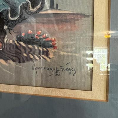 Print Singing Bird Native American Girl with Lamb