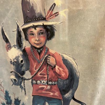Print Jimmy Thundercloud  Native American Boy with Burrow 