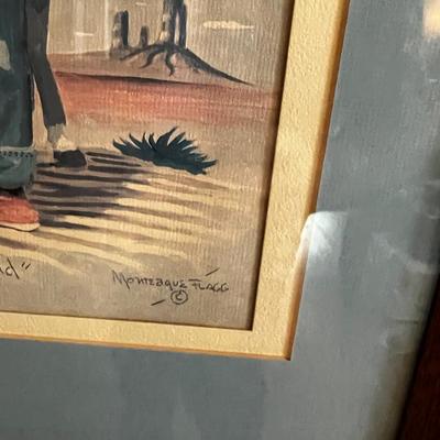 Print Jimmy Thundercloud  Native American Boy with Burrow 