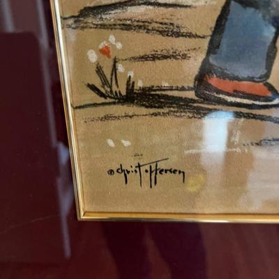 Print  Boy Walking Native American by Gerda Christopherson