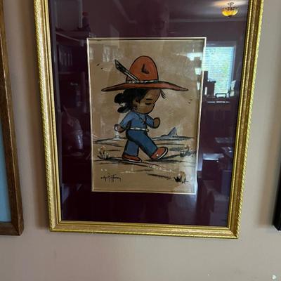 Print  Boy Walking Native American by Gerda Christopherson