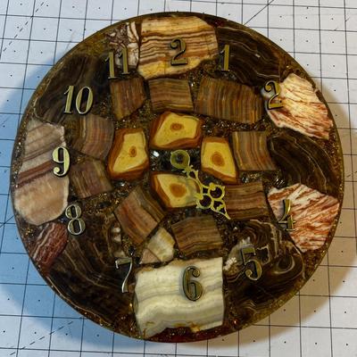 Clockface with Rock Slices 