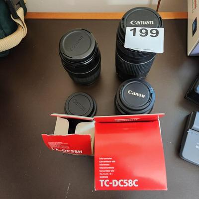 Canon Camera  EF Lenses  50mm,75-300mm, 35-105mm Zoom