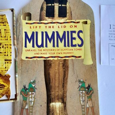 Lift the lid on Mummies Treasure filled kit with Two books on Mummies